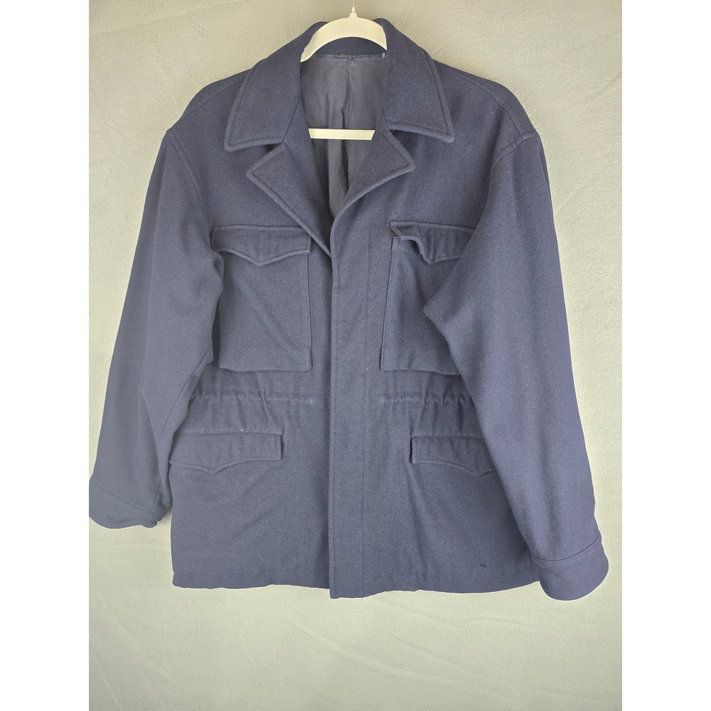 Y's Yohji Yamamoto Field Jacket Mens L Navy Blue Wool Military Archive Japan